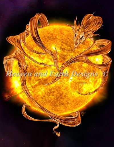 Diamond Painting Canvas - Mini Sun Dragon - Click Image to Close